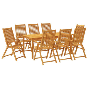 vidaXL 9 Piece Garden Dining Set Solid Wood Acacia