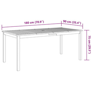 vidaXL 9 Piece Garden Dining Set Solid Wood Acacia