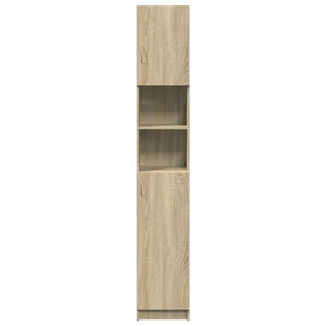 vidaXL Bathroom Cabinet Sonoma Oak 32x25.5x190 cm Engineered Wood