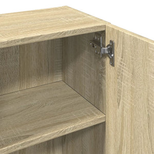 vidaXL Bathroom Cabinet Sonoma Oak 32x25.5x190 cm Engineered Wood