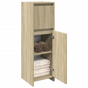 vidaXL Bathroom Cabinet Sonoma Oak 30x30x95 cm Engineered Wood