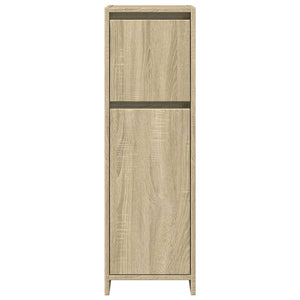 vidaXL Bathroom Cabinet Sonoma Oak 30x30x95 cm Engineered Wood