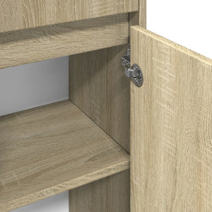 vidaXL Bathroom Cabinet Sonoma Oak 30x30x95 cm Engineered Wood