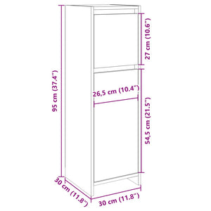 vidaXL Bathroom Cabinet Sonoma Oak 30x30x95 cm Engineered Wood