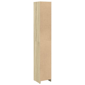 vidaXL Bathroom Cabinet Sonoma Oak 30x30x183.5 cm Engineered Wood