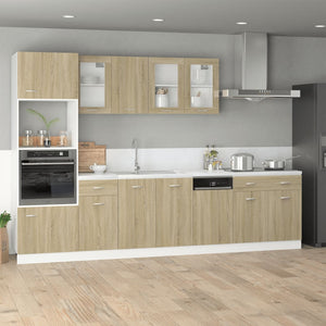 vidaXL Microwave Cabinet Sonoma Oak 60x57x207 cm Engineered Wood