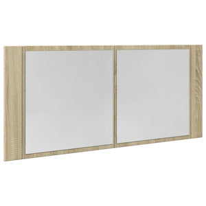 vidaXL LED Mirror Cabinet Sonoma Oak 100x12x45 cm Engineered Wood