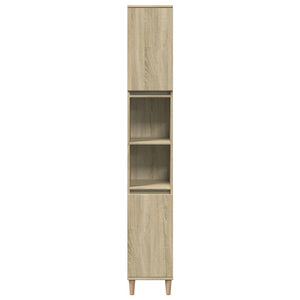 vidaXL Bathroom Cabinet Sonoma Oak 30x30x190 cm Engineered Wood