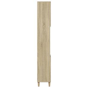 vidaXL Bathroom Cabinet Sonoma Oak 30x30x190 cm Engineered Wood