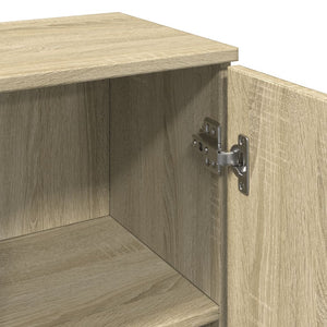 vidaXL Bathroom Cabinet Sonoma Oak 30x30x190 cm Engineered Wood