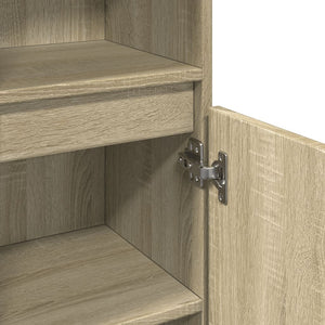 vidaXL Bathroom Cabinet Sonoma Oak 30x30x100 cm Engineered Wood