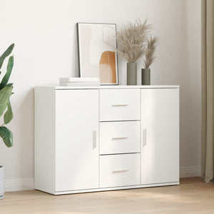 vidaXL Sideboard White 90.5x29.5x65 cm Engineered Wood