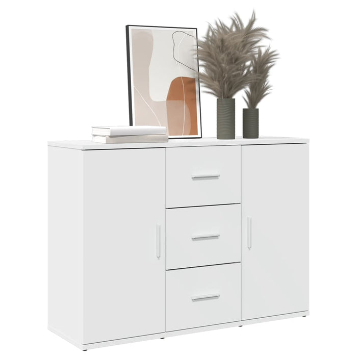 vidaXL Sideboard White 90.5x29.5x65 cm Engineered Wood