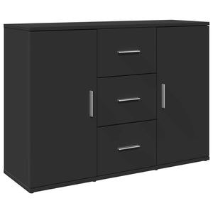 vidaXL Sideboard Black 90.5x29.5x65 cm Engineered Wood