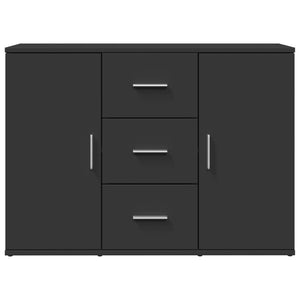 vidaXL Sideboard Black 90.5x29.5x65 cm Engineered Wood