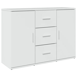 vidaXL Sideboard High Gloss White 90.5x29.5x65 cm Engineered Wood