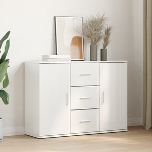 vidaXL Sideboard High Gloss White 90.5x29.5x65 cm Engineered Wood