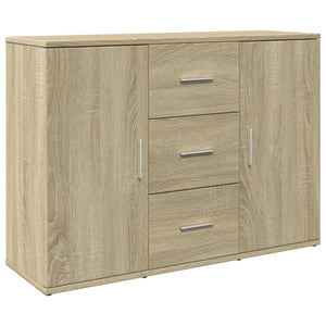 vidaXL Sideboard Sonoma Oak 90.5x29.5x65 cm Engineered Wood