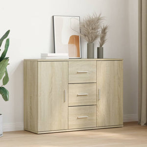 vidaXL Sideboard Sonoma Oak 90.5x29.5x65 cm Engineered Wood