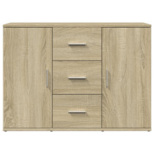 vidaXL Sideboard Sonoma Oak 90.5x29.5x65 cm Engineered Wood