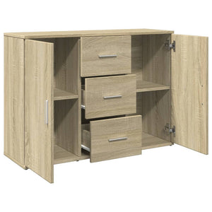 vidaXL Sideboard Sonoma Oak 90.5x29.5x65 cm Engineered Wood