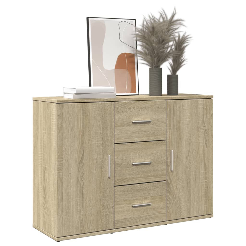 vidaXL Sideboard Sonoma Oak 90.5x29.5x65 cm Engineered Wood