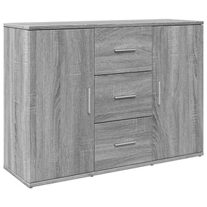 vidaXL Sideboard Grey Sonoma 90.5x29.5x65 cm Engineered Wood