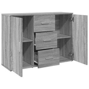 vidaXL Sideboard Grey Sonoma 90.5x29.5x65 cm Engineered Wood