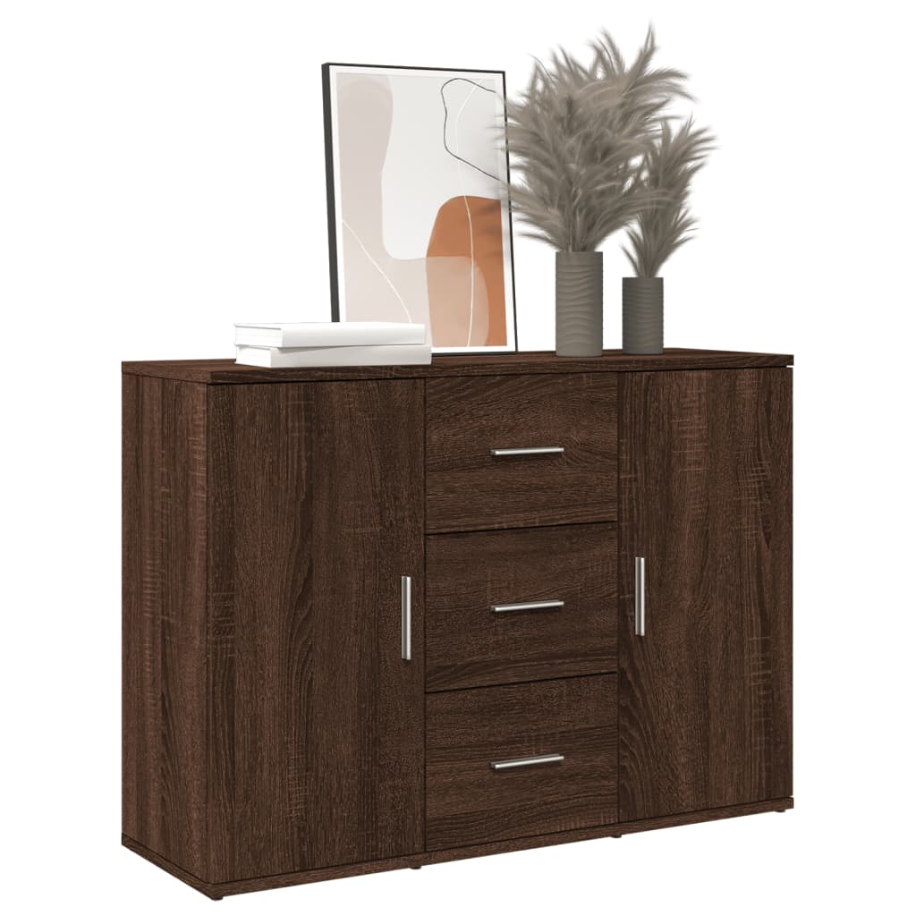 vidaXL Sideboard Brown Oak 90.5x29.5x65 cm Engineered Wood