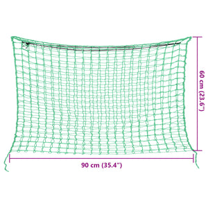 vidaXL Hay Nets 2 pcs Rectangular Green 90x60 cm PP