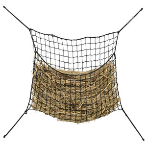 vidaXL Hay Nets 2 pcs Rectangular Black 100x90 cm PP