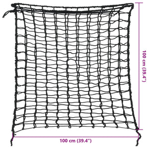 vidaXL Hay Nets 2 pcs Square Black 100x100 cm PP