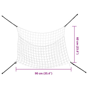 vidaXL Hay Nets 2 pcs Rectangular White 90x60 cm PP