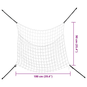 vidaXL Hay Nets 2 pcs Rectangular White 100x90 cm PP