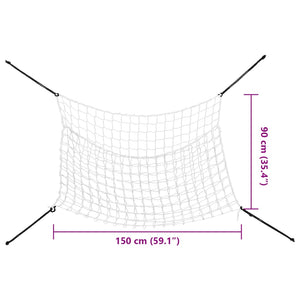 vidaXL Hay Nets 2 pcs Rectangular White 150x90 cm PP