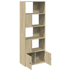 vidaXL Bookcase Sonoma Oak 70x36x189 cm Engineered Wood