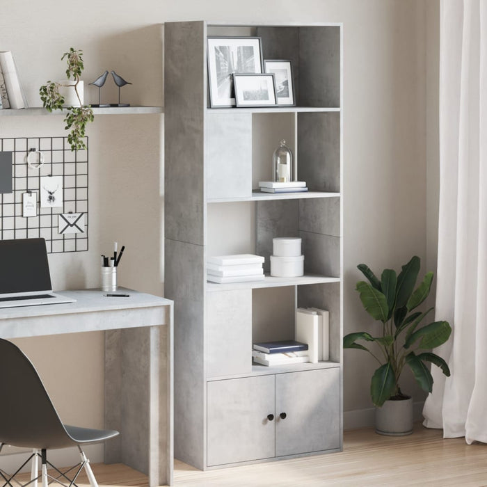 vidaXL Bookcase Concrete Grey 70x36x189 cm Engineered Wood