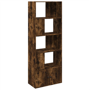 vidaXL Bookcase Smoked Oak 70x36x189 cm Engineered Wood