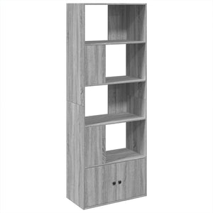 vidaXL Bookcase Grey Sonoma 70x36x189 cm Engineered Wood