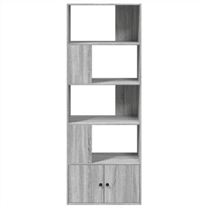 vidaXL Bookcase Grey Sonoma 70x36x189 cm Engineered Wood