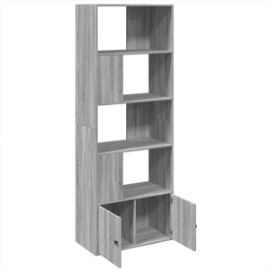 vidaXL Bookcase Grey Sonoma 70x36x189 cm Engineered Wood