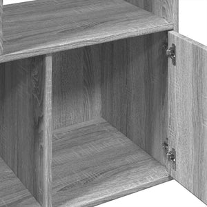 vidaXL Bookcase Grey Sonoma 70x36x189 cm Engineered Wood