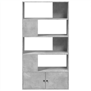 vidaXL Bookcase Concrete Grey 100x36x189 cm Engineered Wood