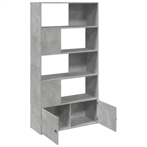 vidaXL Bookcase Concrete Grey 100x36x189 cm Engineered Wood