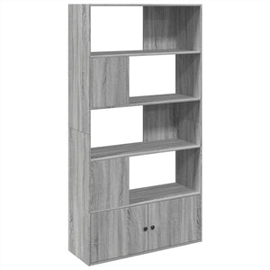 vidaXL Bookcase Grey Sonoma 100x36x189 cm Engineered Wood