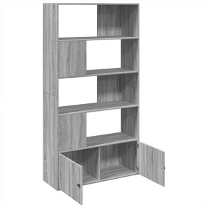 vidaXL Bookcase Grey Sonoma 100x36x189 cm Engineered Wood