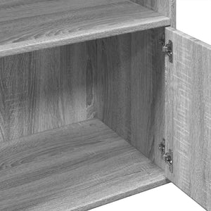 vidaXL Bookcase Grey Sonoma 100x36x189 cm Engineered Wood