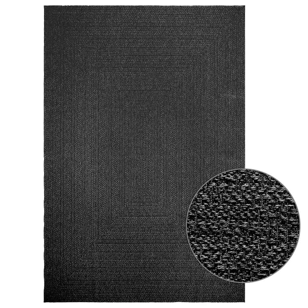 vidaXL Rug ZIZUR Anthracite 200x290 cm Jute Look Indoor and Outdoor