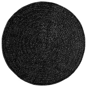 vidaXL Rug ZIZUR Anthracite Ø 90 cm Jute Look Indoor and Outdoor