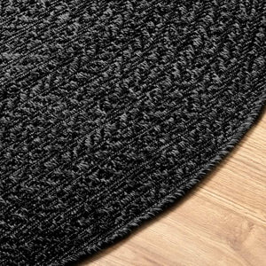 vidaXL Rug ZIZUR Anthracite Ø 90 cm Jute Look Indoor and Outdoor